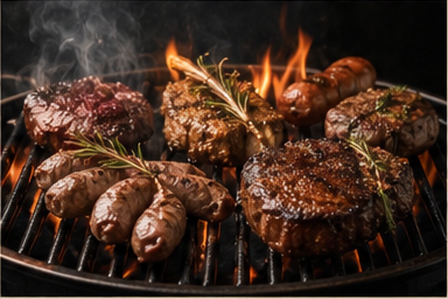 Wildfleisch auf dem Grill